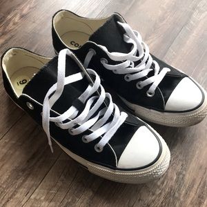 Black Converse All Star Double Tongue Shoes Size 9